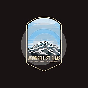 Emblem patch logo illustration of WrangellÃ¢â¬âSt. Elias National Park and Preserve photo